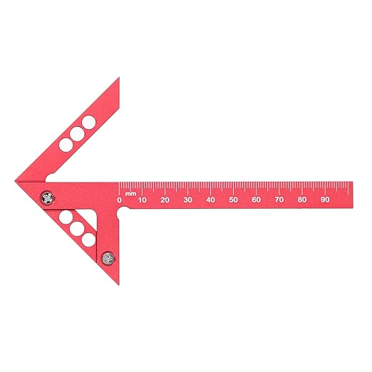 Woodworking Center Finder, Aluminum Alloy 45 Degree Angle Scribing Gauge Woodworking Center Finder Marking Tool for Various Woodworking Projects
