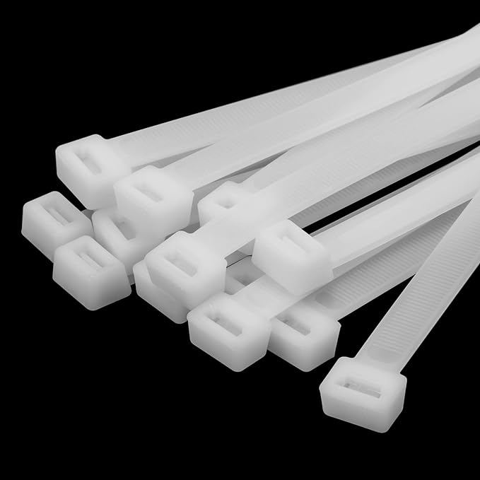12 inch White Zip Ties Heavy Duty 80 PCS, 250 LBS Ultra Exclusive Strong Plastic Wire Ties, Large Cable Ties Extra Long Tie Wraps, Indoor and Outdoor UV Resistant