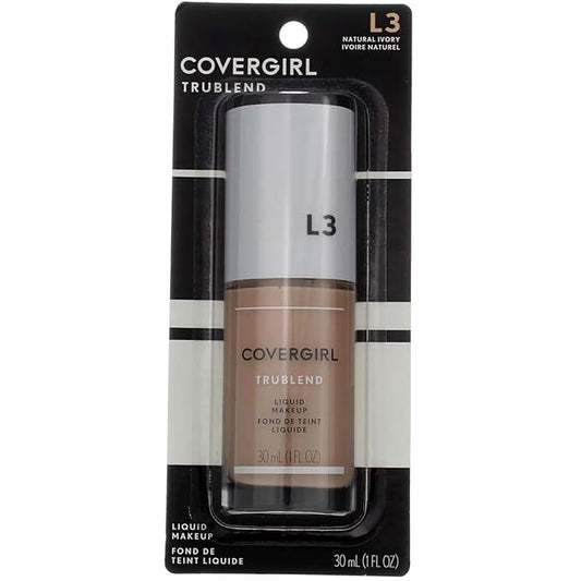 COVERGIRL Trublend Oil-Free Liquid Foundation, Lightweight, Dewy Finish, 1 Fl Oz, Hydrating Foundation, Moisturizing Foundation, Cruelty-Free Foundation, Blends Seamlessly, Won't Clog Pores-VeraVaultWomen