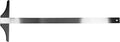 Pacific Arc 30 Inch T Square, Traditional Stainless Steel, Graduated Inch and Metric