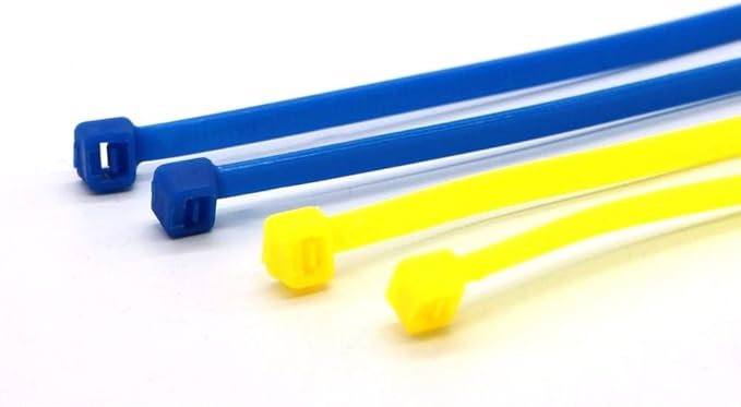 4 Inch Yellow Zip Ties (1000 Pieces), 18lb Strength, Nylon Cable Wire Ties