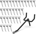 HUHOLE Pegboard Hooks 2 Inch 50PC, Black Peg Board Hooks, Fit 1/4" or 1/8" Pegboard, Ideal Peg Board Organizer Accessories for Garage Tool Organization, Wall Storage (Black, 2 Inch)