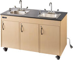 Ozark River Portable Sinks Lil Delux, Child Height Double Basin Portable Hand Washing Station for Daycares & Classrooms, Self-Contained Portable Sink with Hot Water for Kids