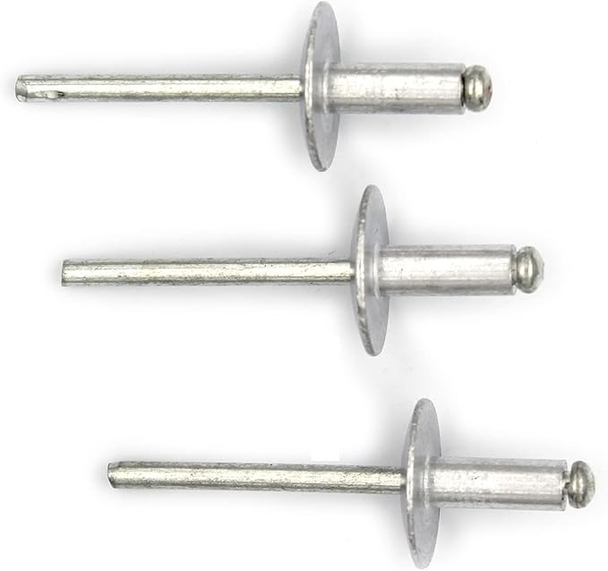 60 Pcs Large Flange Blind Rivets, Aluminum,Flange Diameter 5/8" (16 mm),Pop Rivets Assortment Kit Blind Rivet (3/16"×9/16"(4.8×13mm))