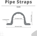 3/4 Inch 15pcs PVC Pipe Straps Reliable 2-Hole Plastic Conduit Clamps for Secure and Organized Mounting of PVC Pipes Conduits, and Cables UL Certified for Safety