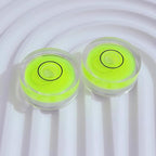 4Pcs Small Circular Bubble Levels with Double Sided Adhesive Bottom Mini Little Stick-on Bubble Spirit Level Measuring Layout Tools Levels (25x10mm)