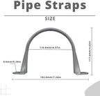 4 Inch 6pcs PVC Pipe Straps Reliable 2-Hole Plastic Conduit Clamps for Secure and Organized Mounting of PVC Pipes Conduits, and Cables UL Certified for Safety