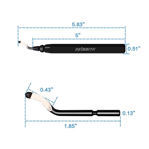 Deburring Tool Set 11 Pieces of High Speed Steel Rotary Burr Removal Blades, Ideal for Deburring Tool,1 Black Handle