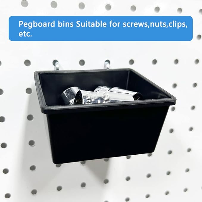 143PCS Pegboard Organizer Kit, Pegboard Hooks Set, 1/8 & 1/4 inch Assortment, Peg Board Bins, Peg Locks