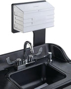 Ozark River Portable Sinks, Titan PRO 1 Black, Outdoor Portable Sink with Hot Water, Mobile Self Contained Sink with Water Tanks and Wheels, Portable Outdoor Hand Washing Sink Station