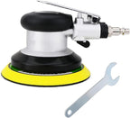 5 inch Pneumatic Orbital Sander, Air Sander with Hook and Loop Sanding Pad for Woodworking, Autobody Work(Silver)