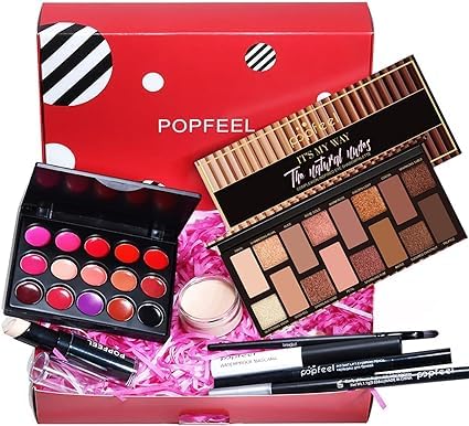 Makeup Kit for Women Full Kit, All in One Makeup Gift Set, Make up Kits for Beginners and Professionals - Eyeshadow Palette, Lipstick, Mascara, Concealer, Brush, Eyeliner, Eyebrow pencil-VeraVaultWomen