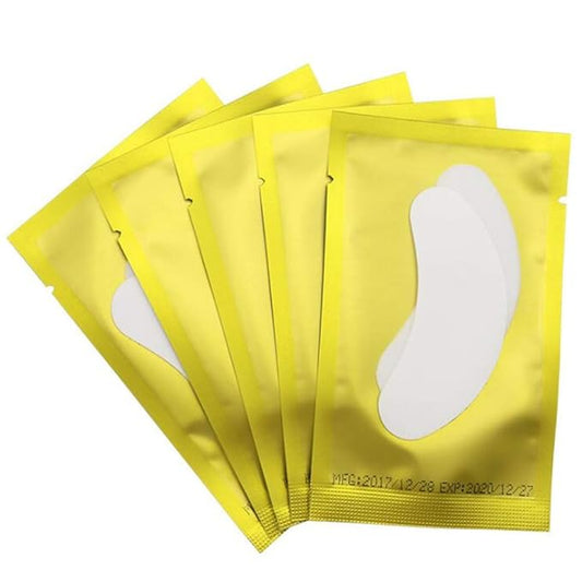 100 Pairs Set，Eye Gel Patches,Under Eye Pads Lint Free Lash Extension Eye Gel Patches for Eyelash Extension (gold)-VeraVaultWomen