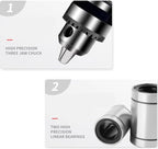 RATTMMOTOR DIY Benchtop Drilling Machine 110V-220V, Mini Desktop Variable Speed Drill Press 12mm Stroke, 3000RPM 795 Motor with Bench Vise Clamp, B10 Drill Chuck 0.6-6.5mm for CNC Machining