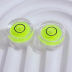 5Pcs Small Circular Bubble Levels with Double Sided Adhesive Bottom Mini Little Stick-on Bubble Spirit Level Measuring Layout Tools Levels (15x8mm)