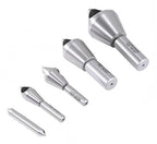 Accusize Industrial Tools 5 pc 60 Deg 0-Flute HSS Countersink & Deburring Tool Set, Pilotless Type, 0206-0460