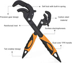2 Pcs Multi-function Universal Wrench Set Self Adjusting Spanner Quick Power Grip Pipe Wrench for Auto Repair and Home Maintenance