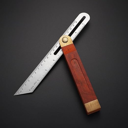 DOITOOL 1PCS 9 Inch Sliding T-Bevel Gauge Woodworking T Bevel Angle Finder with Hardwood Handle and Metric Marks