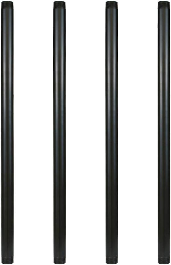 GeilSpace 1" × 30" Pre-Cut Black Metal Pipe, Industrial Steel Fits Standard One Inch Black Threaded Pipes and Fittings - Vintage DIY Industrial Shelving (1" × 30")