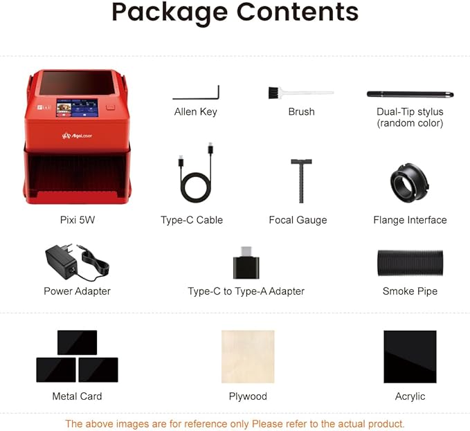 AlgoLaser 3W Laser Engraver Machine: Portable & Smart with 3.5" Touch Screen, Hand Drawing/Wireless/SD Card/Offline Engraving, AlgoOS 2.0 Self Developed System for Wood, Acrylic, Leather