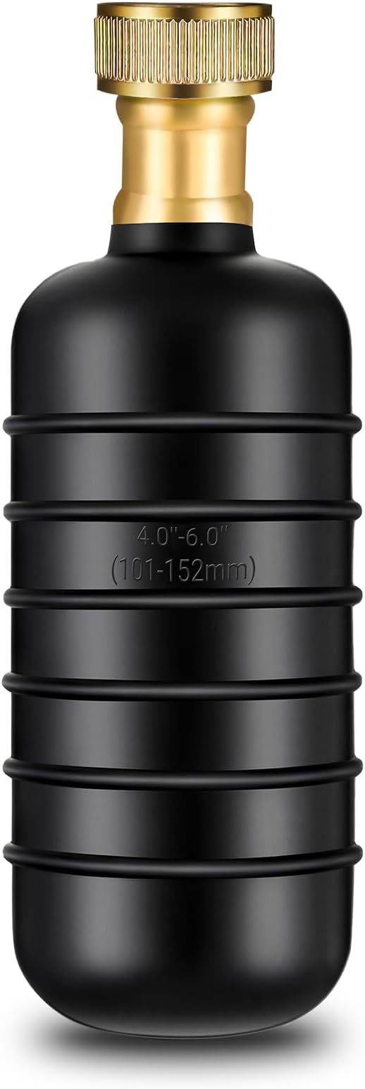 Drain Cleaning Bladder- Fits 1" to 2" Pipes, 3/4" Hose Thread Valve,Ideal for Sinks, Showers, Tubs & Sewer Lines, Rubber, Easy Daily Use, Cold Water Only (L:4" to 6")