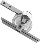 Universal Bevel Protractor, 360° Steel Angle Finder Measuring Ruler W/Magnifying Glass Angle Measuring Protractor