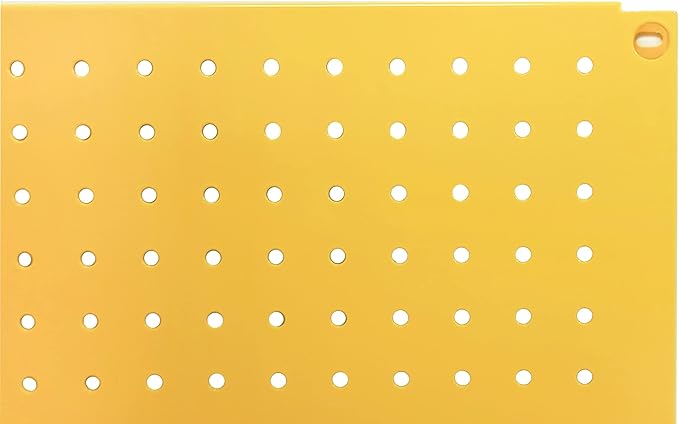 Metal Pegboard 12-Inch Tall x 16-Inch Wide Heavy Duty Wall Organizer for Home Garage Tool Storage 4pcs Yellow