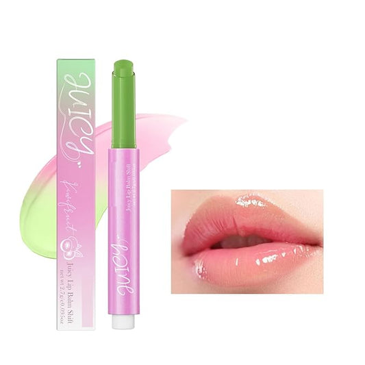 MAEPEOR Tinted Lip Balm 6 Colors Moisturizing Lip Balm Hydrating Changing Lip Gloss for Lip Care and Dry Lip (04 Kiwifruit)-VeraVaultWomen