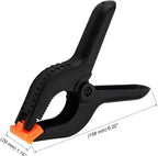 MOUYAT 20 Pack 6 Inch Plastic Spring Clamps, Heavy Duty Spring Clamps, Strong Backdrops Clamps for Woodworking, Canvas, DIY Projects, Photo Studios, Black