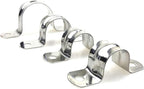 12 Pcs 2.5inch Rigid Pipe Strap,Two Hole Stainless Steel Strap U Bracket, Widened Tube Strap Tension Clip Assortment Kit Heavy Duty Pipe Clamp for Pipe Fixing（75mm）