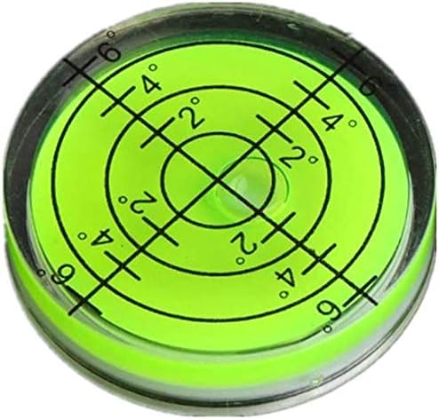 Spirit Level, 32x7mm Horizontal Bubble, 5Pc, Universal, High Precision, Wide Temperature Range, for Camera, Tripod, Woodworking, Medical Equipment, Office Desktop, Clear Green