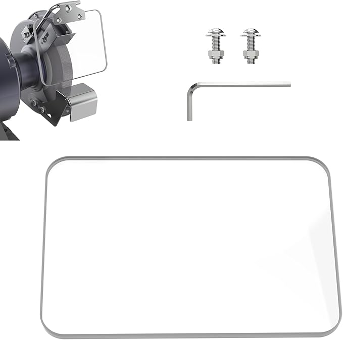 Neeki 4x6" 1pcs Bench Grinder Replacement Eye Shield, Small Grinder or Small Bench Grinder Protective Cover, HD, Lightweight and Durable