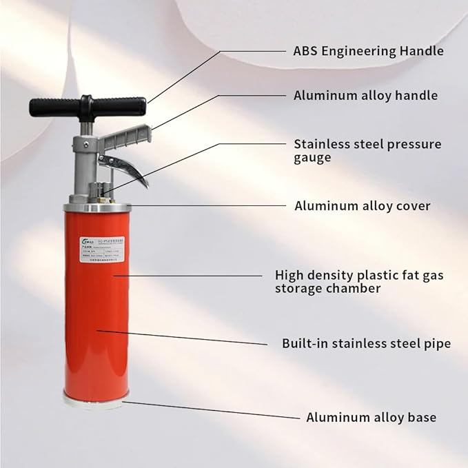 Portable high-pressure power toilet plunger exhaust pipe, manual drain cleaning tool, manual sink plunger dredging device, suitable for bathroom toilets, bathroom showers, and kitchen blocked pipes