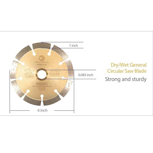 LSS 4 1/2 Inch Diamond Saw Blade,Dry or Wet Cutting Saw Blades for Sharp Cutting Concrete Stone Brick Masonry, Broadened Cutter Head (4.5")