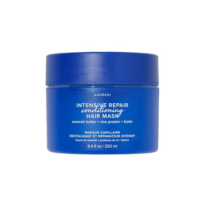 AAVRANI Intensive Repair Conditioning Hair Mask - Mask for Dry, Damaged Hair - with Biotin, Rice Protein, & Mowrah Butter to Repair - Vegan - 8.4 Oz-VeraVaultWomen