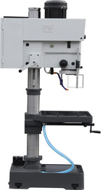 KAKA INDUSTRIAL Geared Head Drill Press,2.2kW 220V 1-Phase, Powerfeed and Auto Downfeed, 1.25 inch Steel Drilling, MT3 Taper, Digital RPM/DRO, Cast Iron Benchtop DP-32