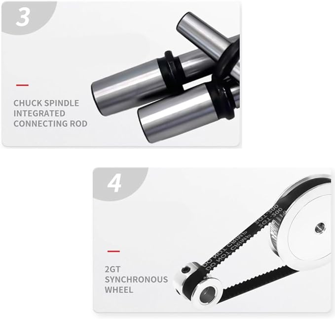 RATTMMOTOR DIY Benchtop Drilling Machine 110V-220V, Mini Desktop Variable Speed Drill Press 12mm Stroke, 3000RPM 795 Motor with Bench Vise Clamp, B10 Drill Chuck 0.6-6.5mm for CNC Machining