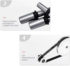 RATTMMOTOR DIY Benchtop Drilling Machine 110V-220V, Mini Desktop Variable Speed Drill Press 12mm Stroke, 3000RPM 795 Motor with Bench Vise Clamp, B10 Drill Chuck 0.6-6.5mm for CNC Machining