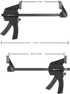 Amazon Basics 6-Piece Trigger Clamp Set, 2 Pack of 4-inch, 4 Pack of 6-inch, Black/Grey