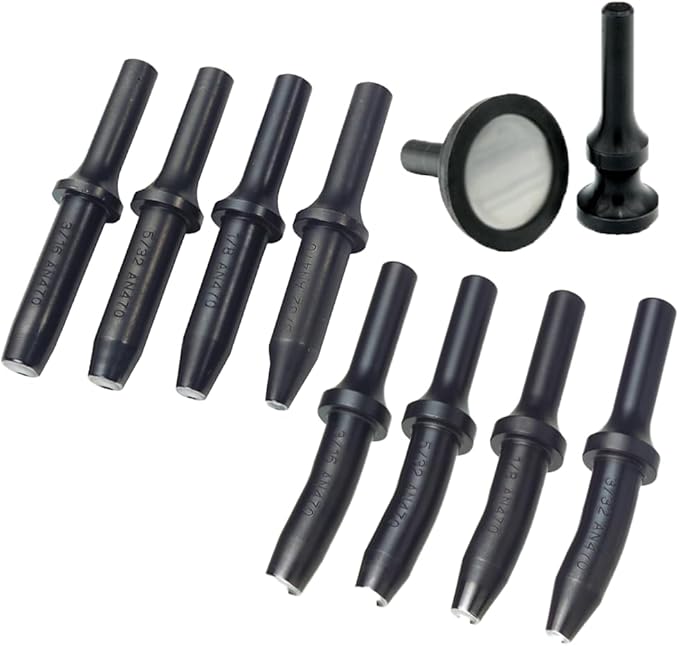 Wicks Aircraft 3X Deluxe Rivet Gun Set, Includes: 3X Rivet Gun, 4 Bucking Bars, 10 Rivet Sets, and Air Tool Oil.