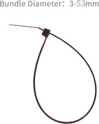 XINGO 100PCS Cable Zip Ties Heavy Duty, Premium Nylon Plastic Wire Ties with 50 Pounds Tensile Strength, Self-Locking Black Nylon Zip Ties for Indoor and Outdoor (8 inch, Brown)