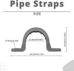1/2 Inch 20pcs PVC Pipe Straps Reliable 2-Hole Plastic Conduit Clamps for Secure and Organized Mounting of PVC Pipes Conduits, and Cables UL Certified for Safety