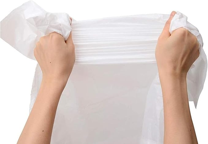 1.2 Gallon Compostable Trash Bags, Small Trash Bags for bathroom office kitchen, Strong Small Garbage Bags fit 4.5-5 Liter Trash Can,1 Gallon-1.5 Gallon,White Compost Bags