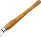 1.5 inch Left Side Curved Scraper, M2 Cryo High Speed Steel Wood Turning Tools with Beech Wood Handle