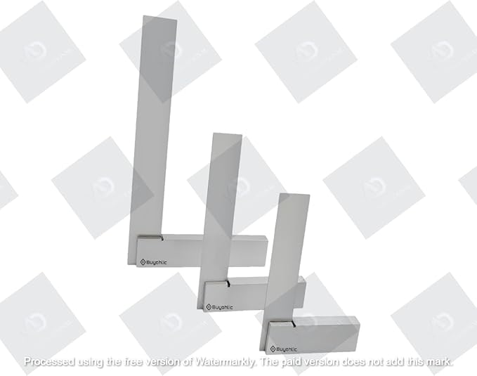 A.D. International Steel Machinist Try Square DIY General Woodworking clamp Workshop Machine Tools (Set of 3 Sizes)