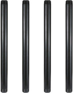 GeilSpace 1" × 16" Pre-Cut Black Metal Pipe, Industrial Steel Fits Standard One Inch Black Threaded Pipes and Fittings - Vintage DIY Industrial Shelving (1" × 16")