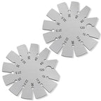 2 Pcs Stainless Steel Bevel Angle Gauge, Ax Angle Gauge, Measure 15-120 Degree for Measuring Knife Angle
