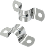 Hordion 30Pcs 5/8" Two Hole Strap U Bracket, M16 Rigid Pipe Strap Stainless Steel Conduit Clamp for Fixing Pipe