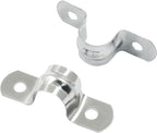 Hordion 50Pcs 12mm Two Hole Strap U Bracket, M12 Rigid Pipe Strap Stainless Steel Conduit Clamp for Fixing Pipe