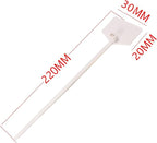 Cable Ties 8 inch, Plastic Water Proof Tags, Self-Locking Written-on Cable Marker, Nylon Zipties Security Seals Label for Cabling, Wire Marking Label, Shipping Hanging Tags - White/ 100pcs